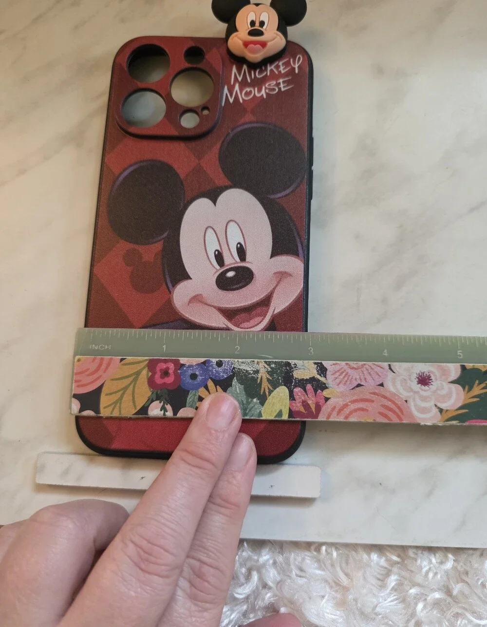 Disney Mickey Mouse Red Phone Case with Charm I-phone 13 Pro